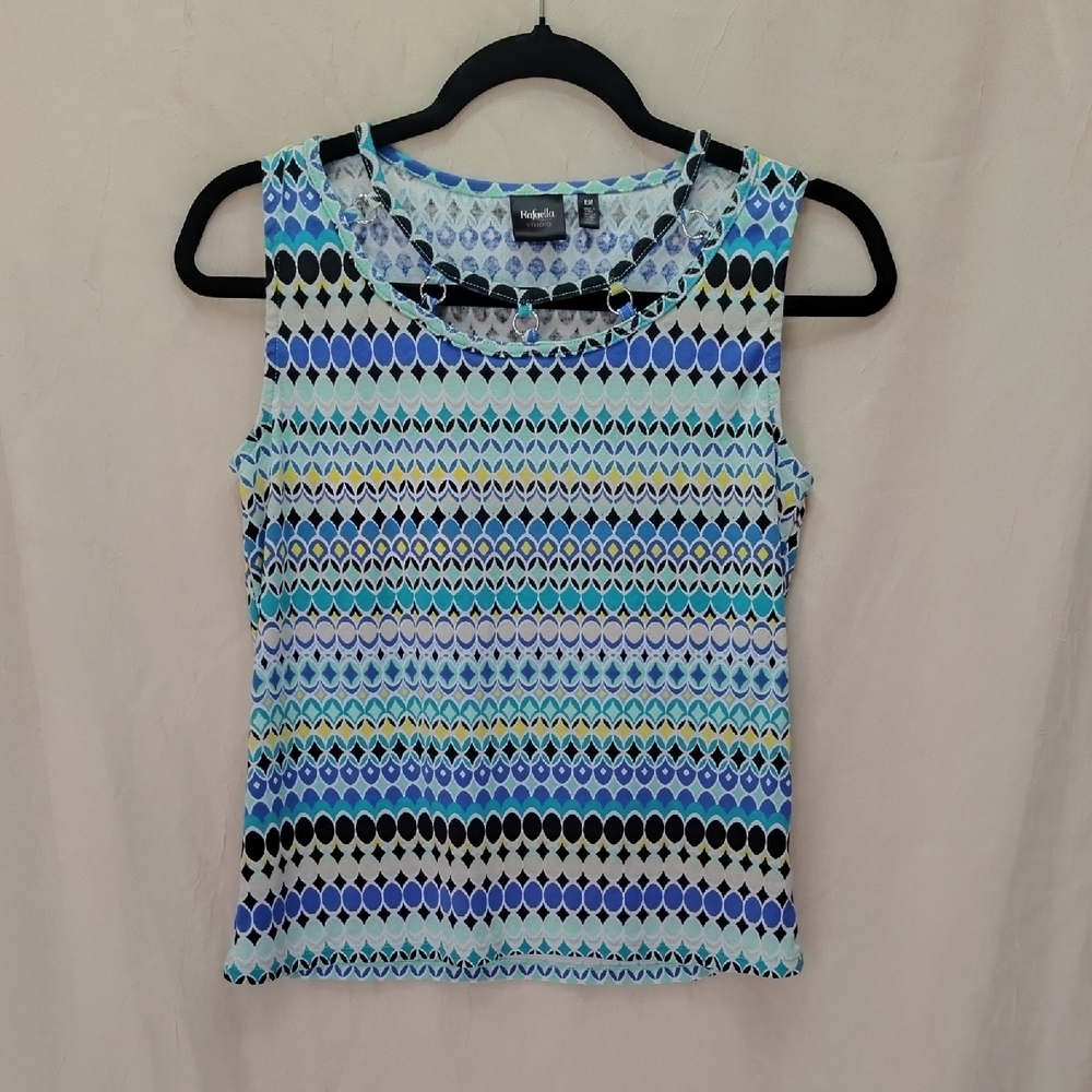 Rafaella Multicolor Geometric Tank Top